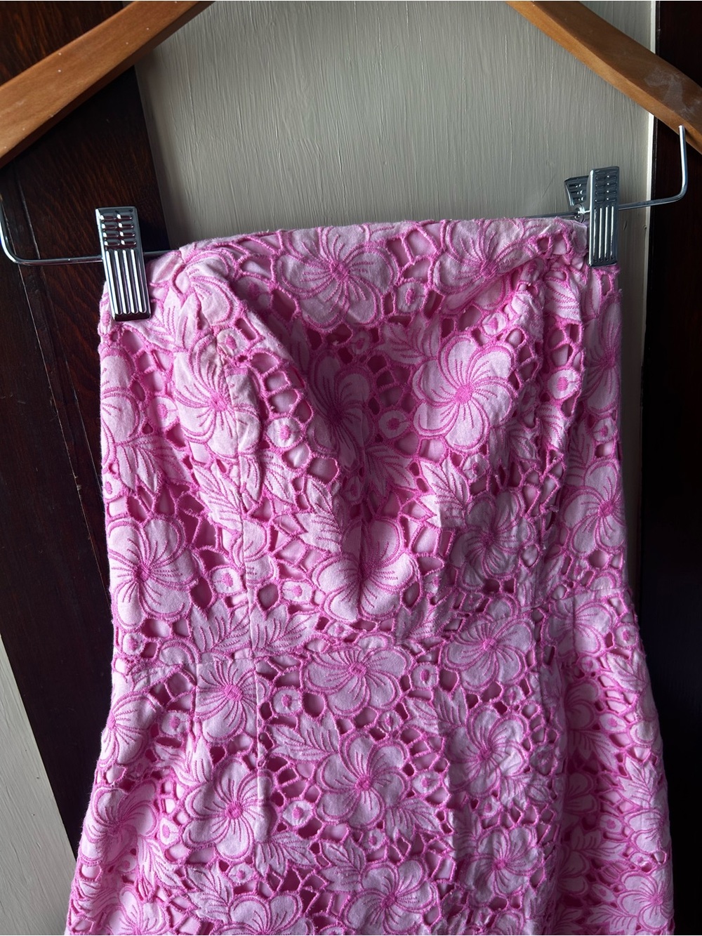 Lilly Pulitzer Strapless Pink Floral Midi Dress - Picture 2 of 6
